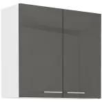 Konyhaszekrény Lara 80g-72 2f Mdf szürke fényes