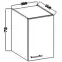 Konyhaszekrény Lara 40g-72 1f Mdf szürke fényes,2