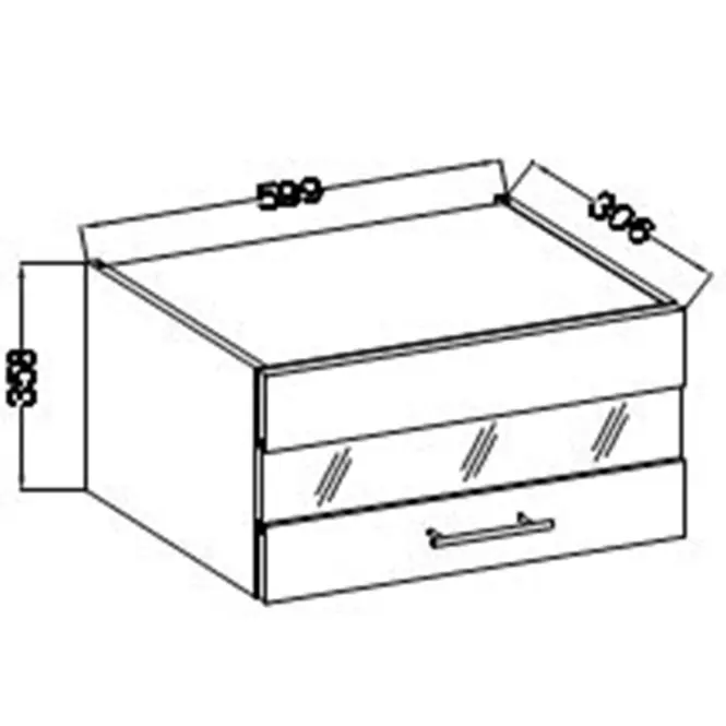 Konyhaszekrény Lara 60gus-36 1f Mdf szürke fényes,2