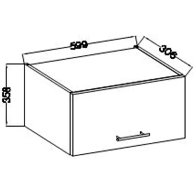 Konyhaszekrény Lara 60gu-36 1f Mdf Cappucino fényes,2