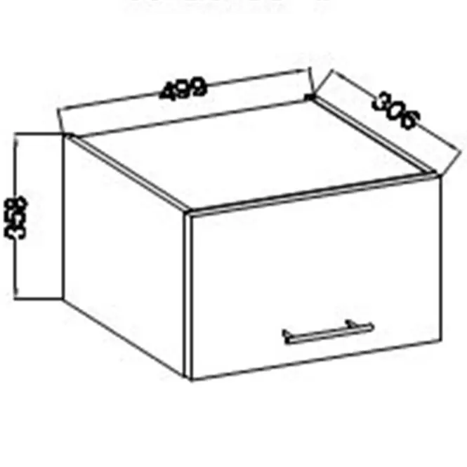 Konyhaszekrény Lara 50gu-36 1f Mdf Cappucino fényes,2