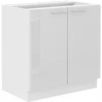 Konyhaszekrény Lara 80zl 2f Bb Mdf Fehér fényes