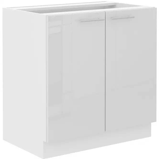 Konyhaszekrény Lara 80zl 2f Bb Mdf Fehér fényes