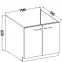 Konyhaszekrény Lara 80zl 2f Bb Mdf Fehér fényes,2