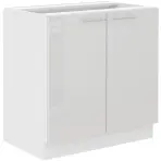 Konyhaszekrény Lara 80d 2f Bb Mdf Fehér fényes