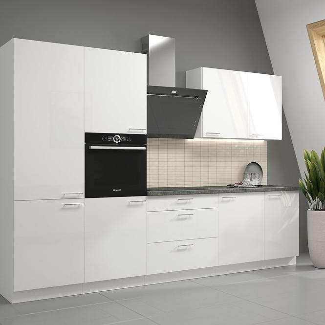 Konyhaszekrény Lara 80d 2f Bb Mdf Fehér fényes