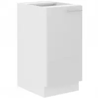 Konyhaszekrény Lara 40d 1f Bb Mdf Fehér fényes