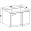 Konyhaszekrény Lara105 Nd 1f Bb Mdf Fehér fényes,2