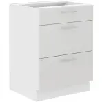 Konyhaszekrény Lara 60d 3s Bb Mdf Fehér fényes