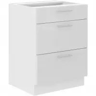 Konyhaszekrény Lara 60d 3s Bb Mdf Fehér fényes
