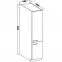 Konyhaszekrény Lara 40dk-210 2f Bb Mdf Fehér fényes,2