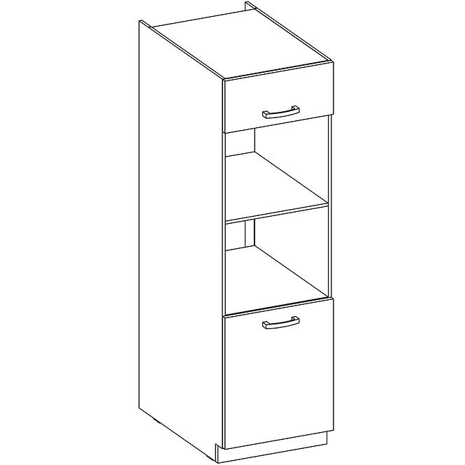 Konyhaszekrény Lara 60dpm-210 2f Bb Mdf Fehér fényes