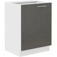 Konyhaszekrény Lara 60d 1f Bb Mdf szürke fényes