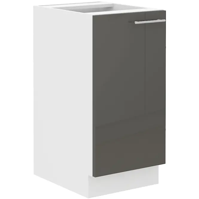 Konyhaszekrény Lara 40d 1f Bb Mdf szürke fényes