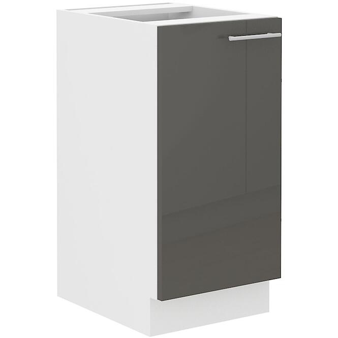 Konyhaszekrény Lara 40d 1f Bb Mdf szürke fényes
