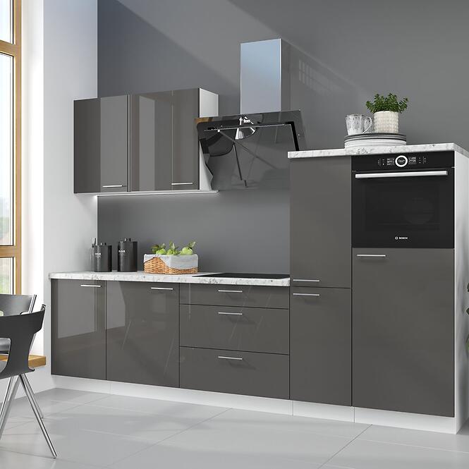 Konyhaszekrény Lara 40d 1f Bb Mdf szürke fényes,7