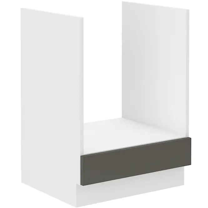 Konyhaszekrény Lara 60d Gaz Bb Mdf szürke fényes