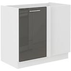 Konyhaszekrény Lara105 Nd 1f Bb Mdf szürke fényes