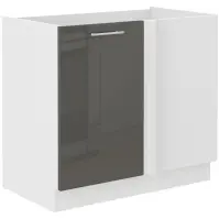 Konyhaszekrény Lara105 Nd 1f Bb Mdf szürke fényes