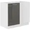 Konyhaszekrény Lara105 Nd 1f Bb Mdf szürke fényes