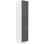 Konyhaszekrény Lara 40dk-210 2f Bb Mdf szürke fényes