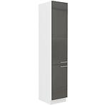 Konyhaszekrény Lara 40dk-210 2f Bb Mdf szürke fényes