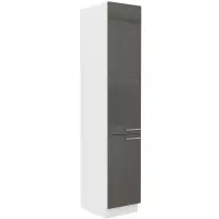 Konyhaszekrény Lara 40dk-210 2f Bb Mdf szürke fényes