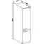Konyhaszekrény Lara 40dk-210 2f Bb Mdf szürke fényes,2