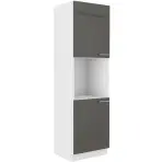 Konyhaszekrény Lara 60dp-210 2f Bb Mdf szürke fényes