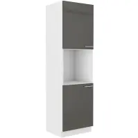 Konyhaszekrény Lara 60dp-210 2f Bb Mdf szürke fényes