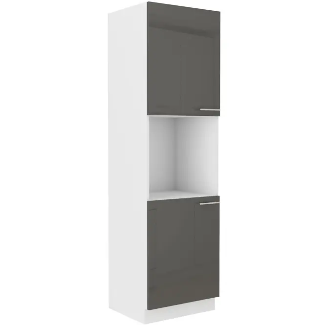 Konyhaszekrény Lara 60dp-210 2f Bb Mdf szürke fényes