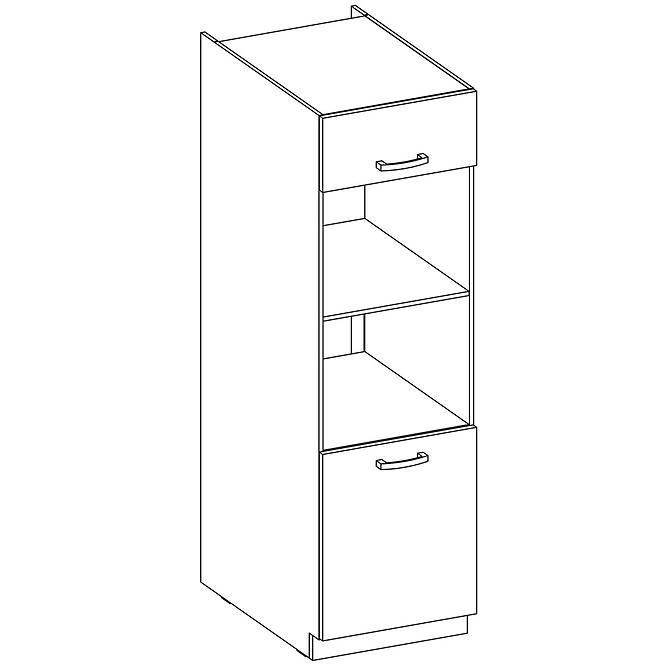 Konyhaszekrény Lara 60dpm-210 2f Bb Mdf Szary fényes