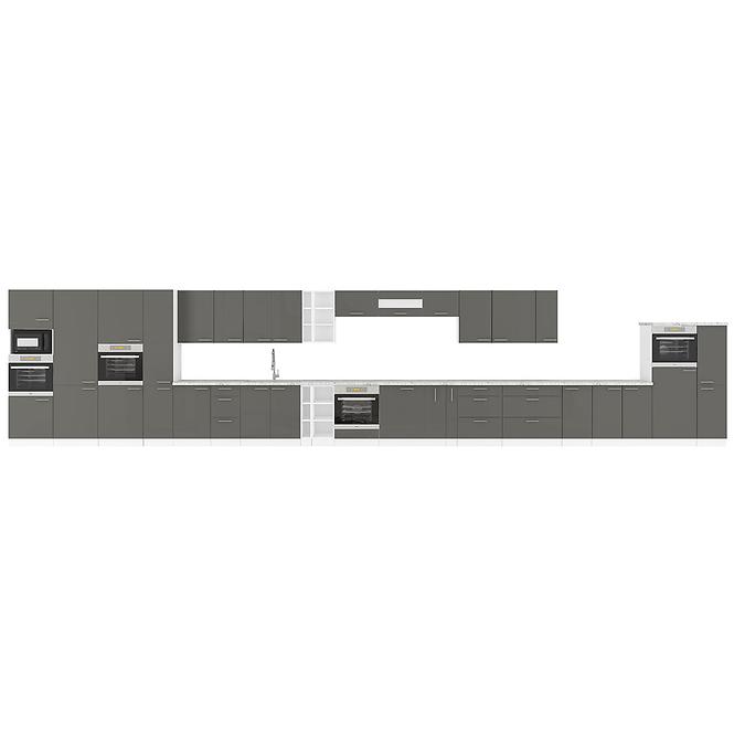 Konyhaszekrény Lara 60dpm-210 2f Bb Mdf Szary fényes