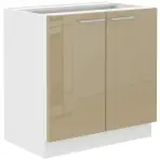 Konyhaszekrény Lara 80zl 2f Bb Mdf Cappucino fényes