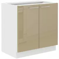 Konyhaszekrény Lara 80zl 2f Bb Mdf Cappucino fényes