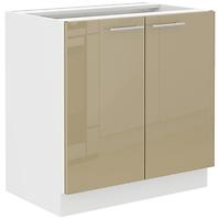 Konyhaszekrény Lara 80zl 2f Bb Mdf Cappucino fényes