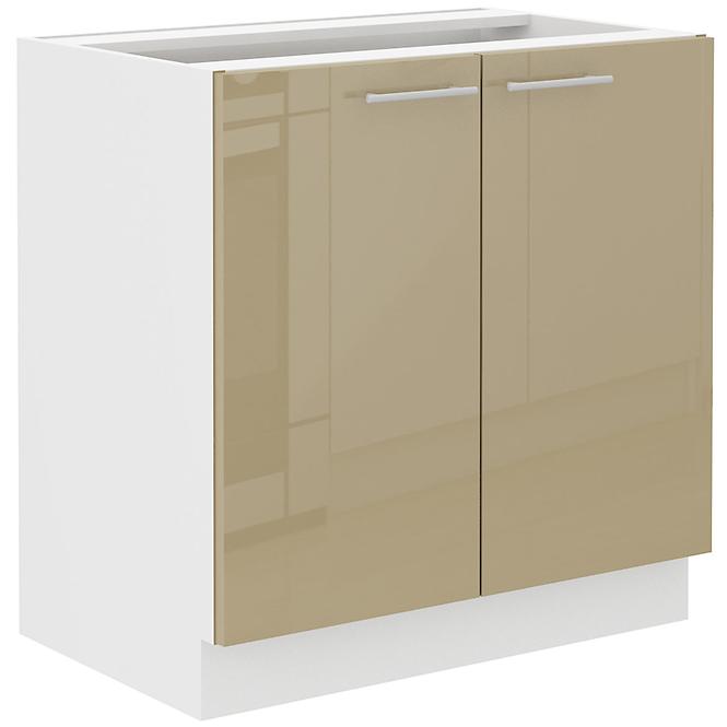Konyhaszekrény Lara 80zl 2f Bb Mdf Cappucino fényes