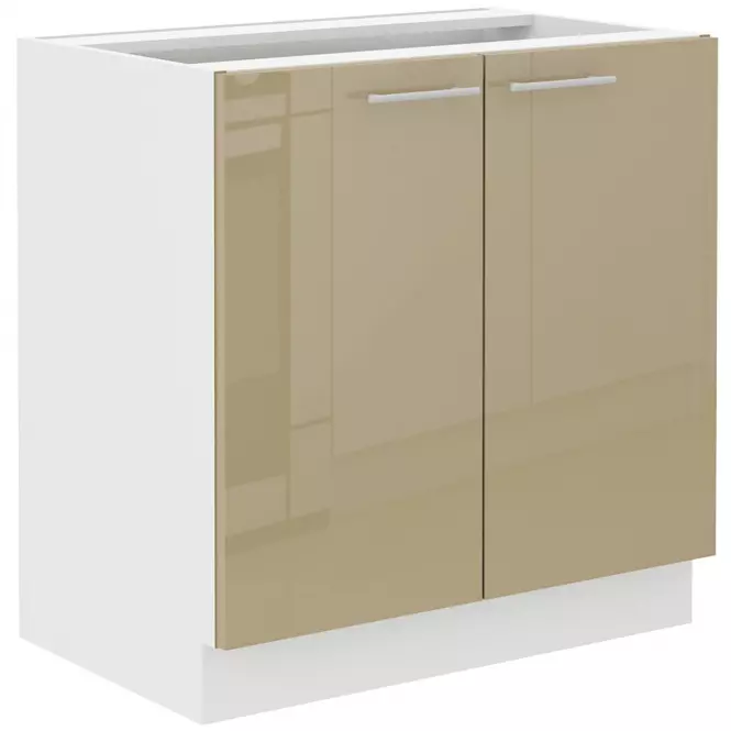 Konyhaszekrény Lara 80zl 2f Bb Mdf Cappucino fényes