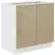 Konyhaszekrény Lara 80zl 2f Bb Mdf Cappucino fényes