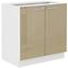 Konyhaszekrény Lara 80zl 2f Bb Mdf Cappucino fényes
