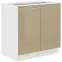 Konyhaszekrény Lara 80d 2f Bb Mdf Cappucino fényes