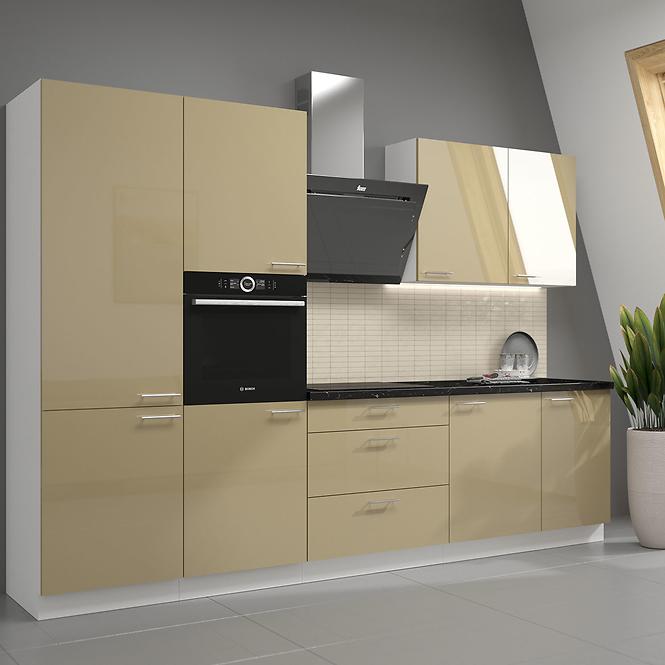 Konyhaszekrény Lara 60d Gaz Bb Mdf Cappucino fényes