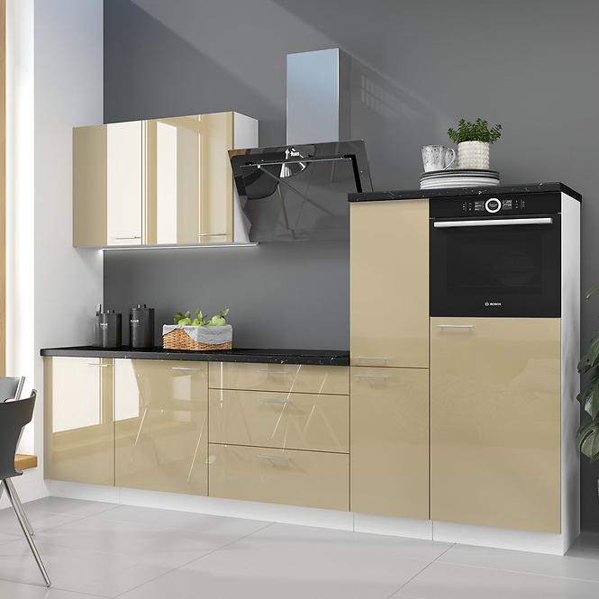 Konyhaszekrény Lara 60d Gaz Bb Mdf Cappucino fényes