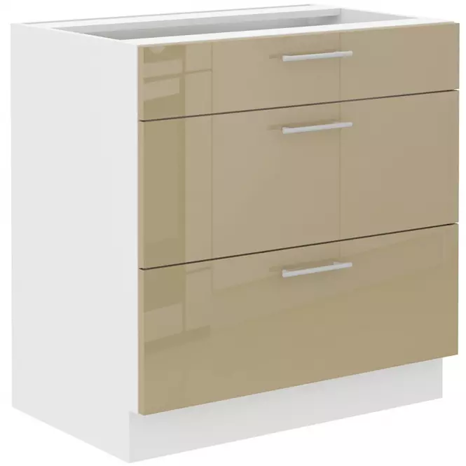 Konyhaszekrény Lara 80d 3s Bb Mdf Cappucino fényes