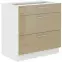 Konyhaszekrény Lara 80d 3s Bb Mdf Cappucino fényes