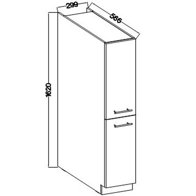 Konyhaszekrény Lara 30dk-162 Cargo 1f Bb Mdf Cappucino