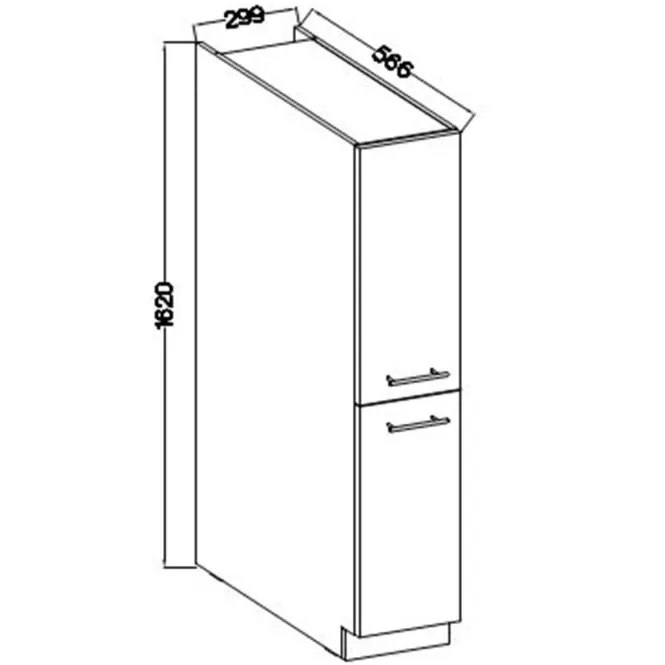 Konyhaszekrény Lara 30dk-162 Cargo 1f Bb Mdf Cappucino,2