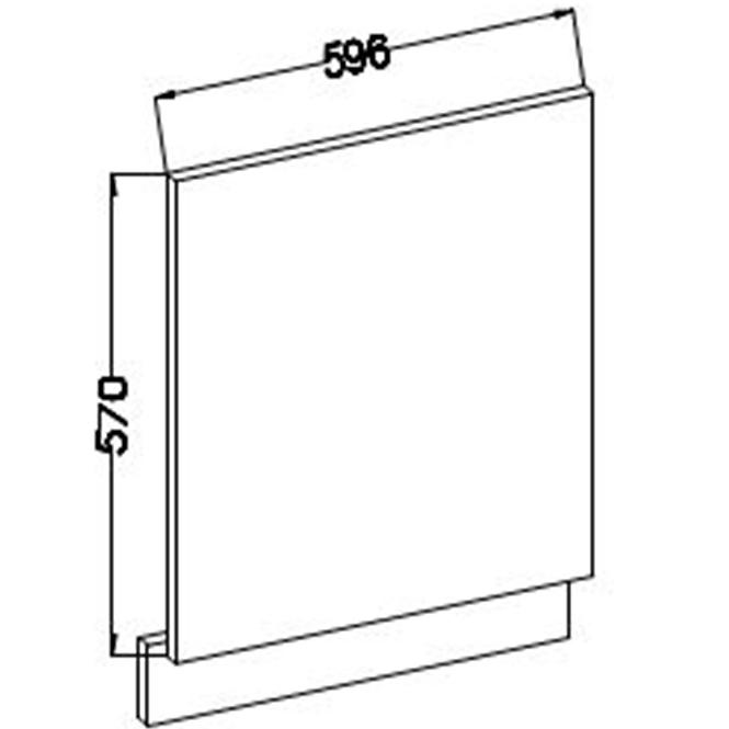 Konyhaszekrény Lara Front Zm.570x596 Mdf Fehér fényes