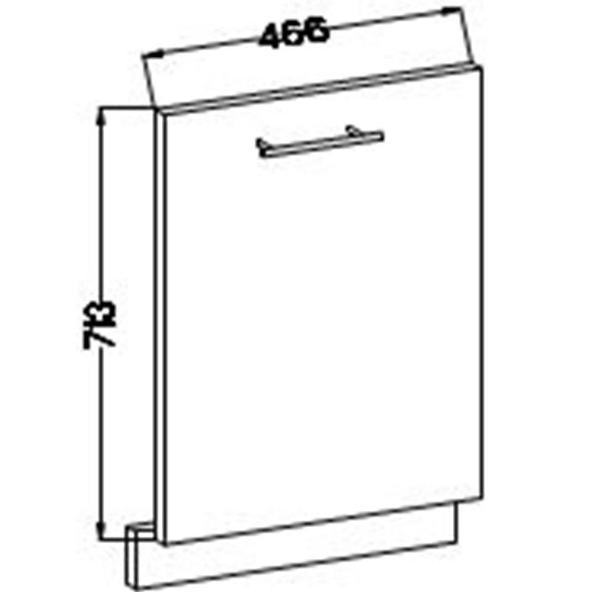 Konyhaszekrény Lara Front Zm.713x446 Mdf Fehér fényes