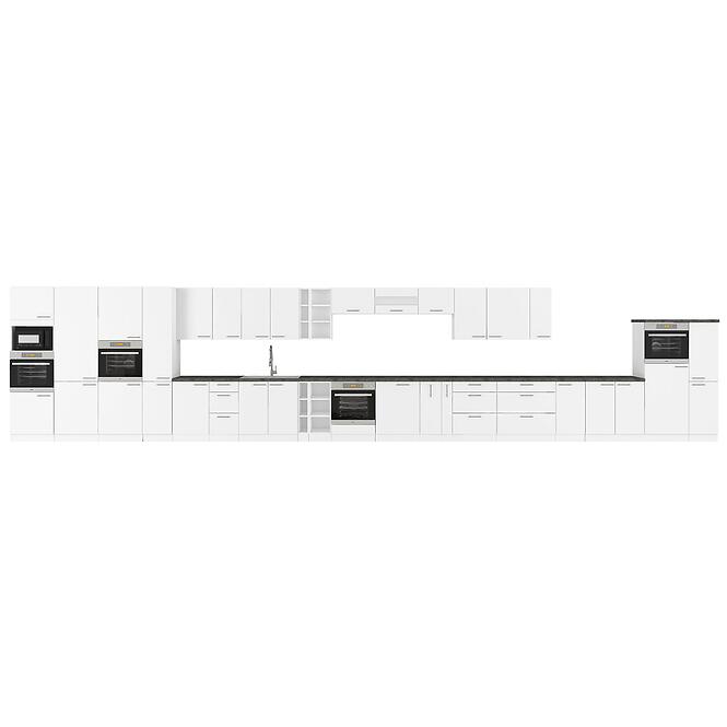 Konyhaszekrény Lara  Zm.713x446 Mdf Fehér fényes,3